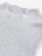 Silver Sparkle Tinsel Sleeveless Knitted Tank Vest Top - Image 6 of 7