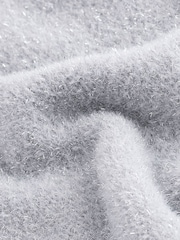 Silver Sparkle Tinsel Sleeveless Knitted Tank Vest Top - Image 7 of 7