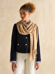 Joules Ascot Cream Pashmina Style Scarf - Image 2 of 5