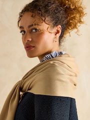 Joules Ascot Cream Pashmina Style Scarf - Image 3 of 5