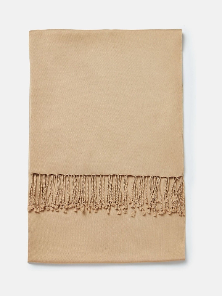 Joules Ascot Cream Pashmina Style Scarf - Image 4 of 5