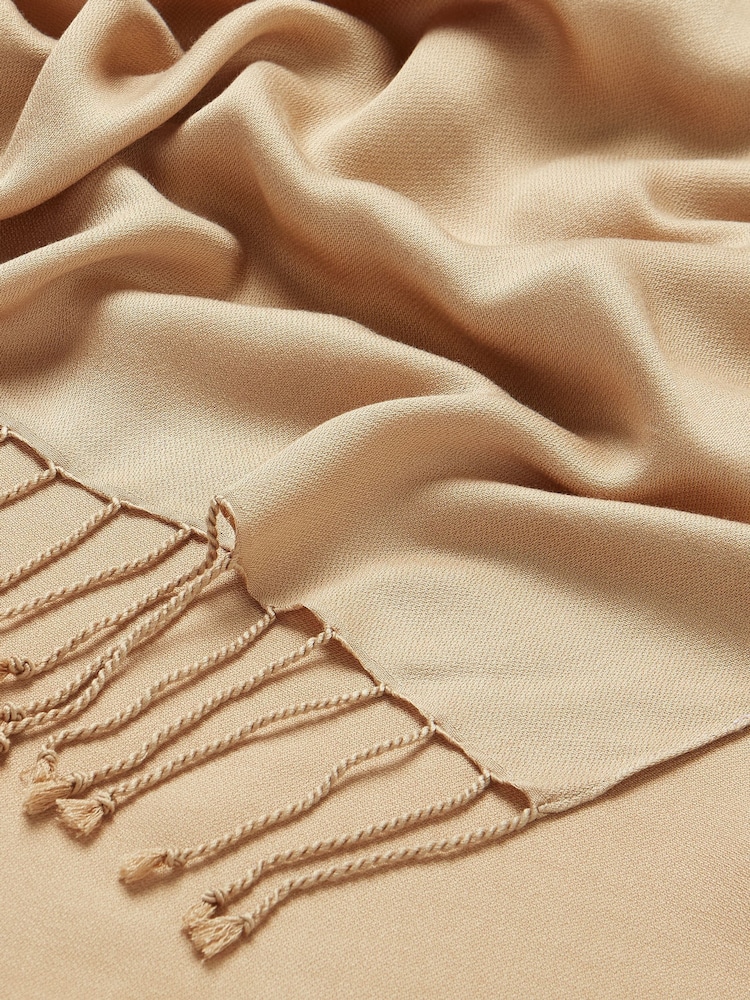 Joules Ascot Cream Pashmina Style Scarf - Image 5 of 5