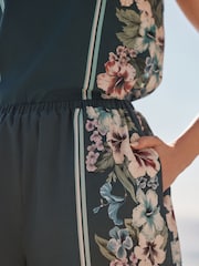 Verde y verde azulado - Pantalones cortos de niño con lino - Imagen 4 de 7