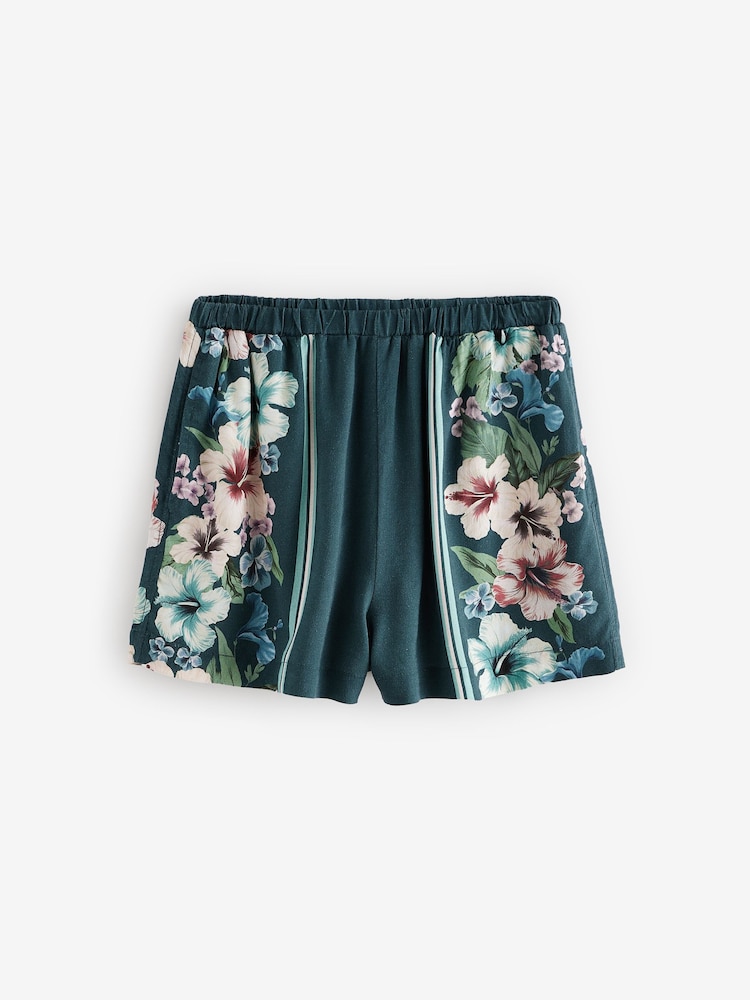Petrolgrün - Shorts aus Leinen für Jungen - Image 5 of 7