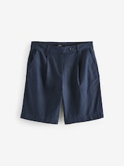 marine - Shorts du genou riche en lin - Image 5 de 7