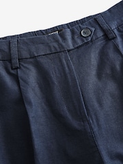 marine - Shorts du genou riche en lin - Image 6 de 7