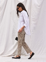 Ro&Zo Animal Petite Leopard Print 7/8 Capri - Image 3 of 6