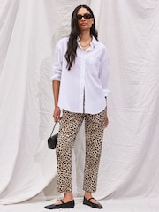 Ro&Zo Animal Petite Leopard Print 7/8 Capri - Image 4 of 6