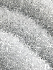 Silver Sparkle Tinsel Short Sleeve Knitted T-Shirt Jumper - Image 9 of 9
