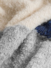 Blue Boucle Knitted Crew Neck Jumper - Image 7 of 8