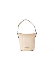 Michael Kors Brooke Bucket Messenger Brown Bag in Bisque Pebbled Leather - Image 1 of 2