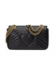 Gucci GG Marmont Small Quilted Leather Shoulder Black Bag with Chain Strap - Image 2 of 6