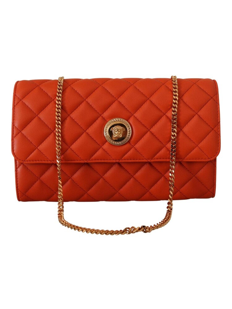 Versace Red Authentic Evening Shoulder Bag with Medusa Logo and Removable Chain Strap - Image 1 of 1