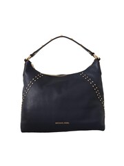 Michael Kors Blue Handbag Gold Tone Studs Shoulder Leather Bag - Image 1 of 6