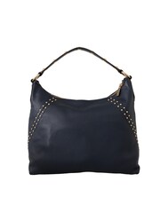 Michael Kors Blue Handbag Gold Tone Studs Shoulder Leather Bag - Image 3 of 6