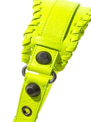 Balenciaga Yellow Neon Leather Shoulder Bag with Heart Mirror and Coin Purse - Image 4 of 6