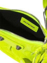 Balenciaga Yellow Neon Leather Shoulder Bag with Heart Mirror and Coin Purse - Image 5 of 6