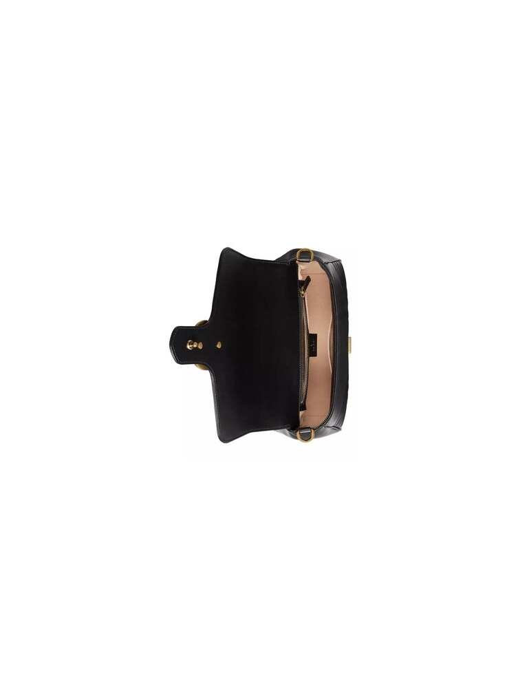 Gucci GG Marmont MatelassÃ© Leather Black Handbag with Detachable Chain Strap - Image 6 of 6