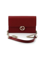 Gucci Red Cross-Body Shoulder Bag with Interlocking GG Snap - Image 1 of 6