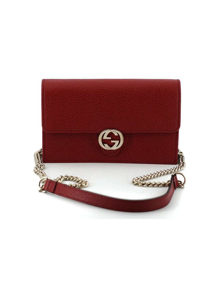 Gucci Red Cross-Body Shoulder Bag with Interlocking GG Snap - Image 1 of 6