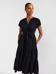 Hobbs Blue Valentina 100% Cotton Jersey Dress - Image 3 of 4