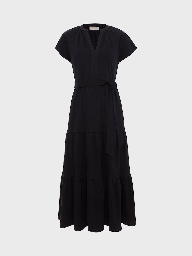 Hobbs Blue Valentina 100% Cotton Jersey Dress - Image 4 of 4