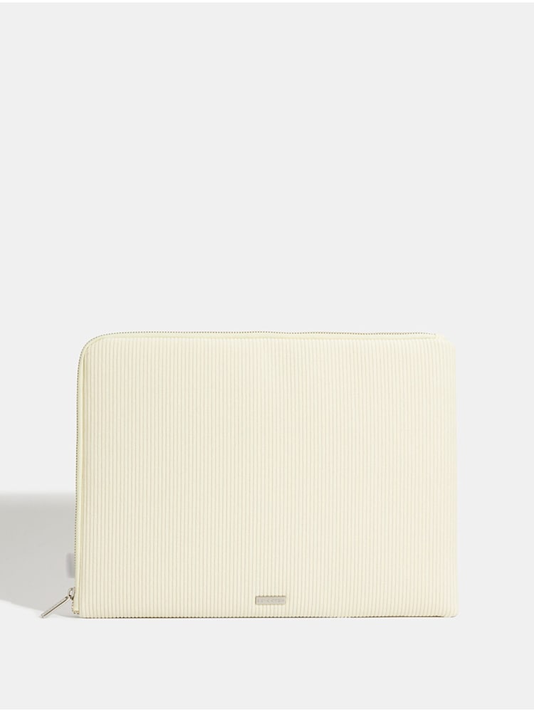Skinnydip Ecru Cord Daisy Cute Flower Embroidered 13/14" Laptop Case - Image 2 of 5