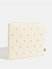 Skinnydip Ecru Cord Daisy Cute Flower Embroidered 13/14" Laptop Case - Image 3 of 5