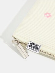 Skinnydip Ecru Cord Daisy Cute Flower Embroidered 13/14" Laptop Case - Image 5 of 5