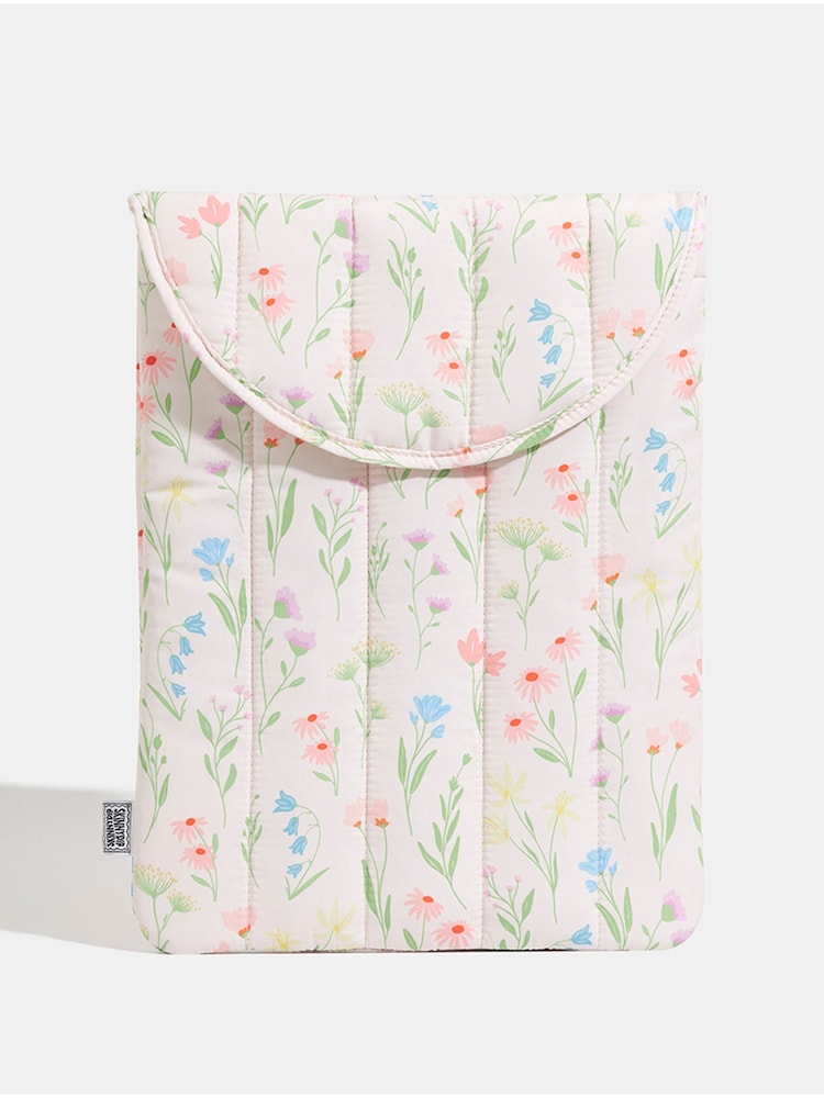 Skinnydip Cream Wildflower Thumper Padded Line Laptop Case - Image 1 of 4