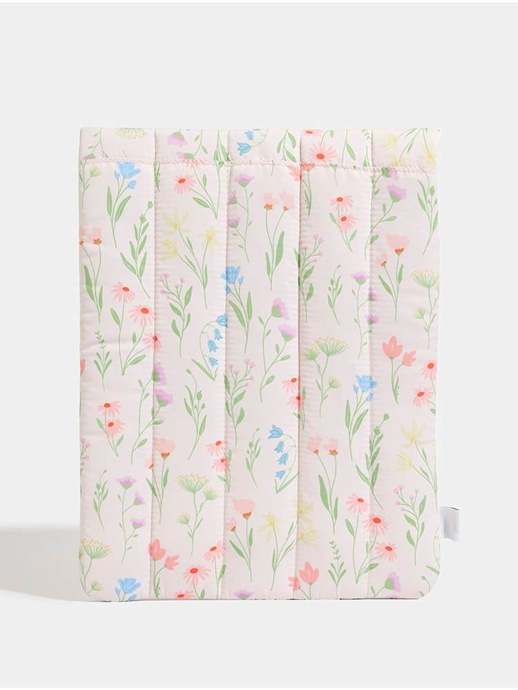 Skinnydip Cream Wildflower Thumper Padded Line Laptop Case - Image 2 of 4 Skinnydip Cream Wildflower Thumper Padded Line Laptop Case - Image 2 of 4