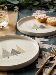 Set of 2 Green Christmas Trees Side Plates - Image 2 of 3