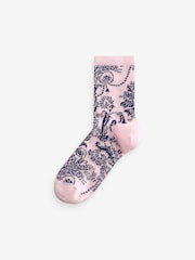 Laura Ashley Red Josette 4 Pack Socks - Image 3 of 7