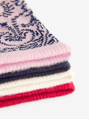 Laura Ashley Red Josette 4 Pack Socks - Image 7 of 7