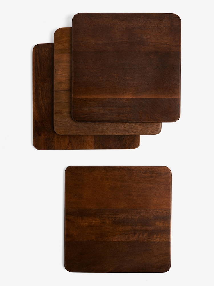 Set of 4 Natural Bronx Wooden Placemats - Image 3 of 3