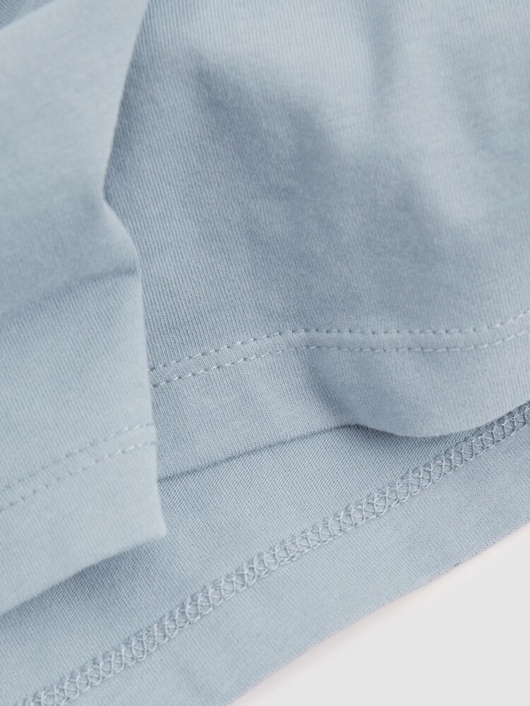 Reiss Airforce Blue Melrose Cotton Crew Neck T-Shirt - Image 6 of 6 Reiss Airforce Blue Melrose Cotton Crew Neck T-Shirt - Image 6 of 6