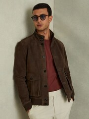 Reiss Red Brick Bless Cotton Crew Neck T-Shirt - Image 1 of 5