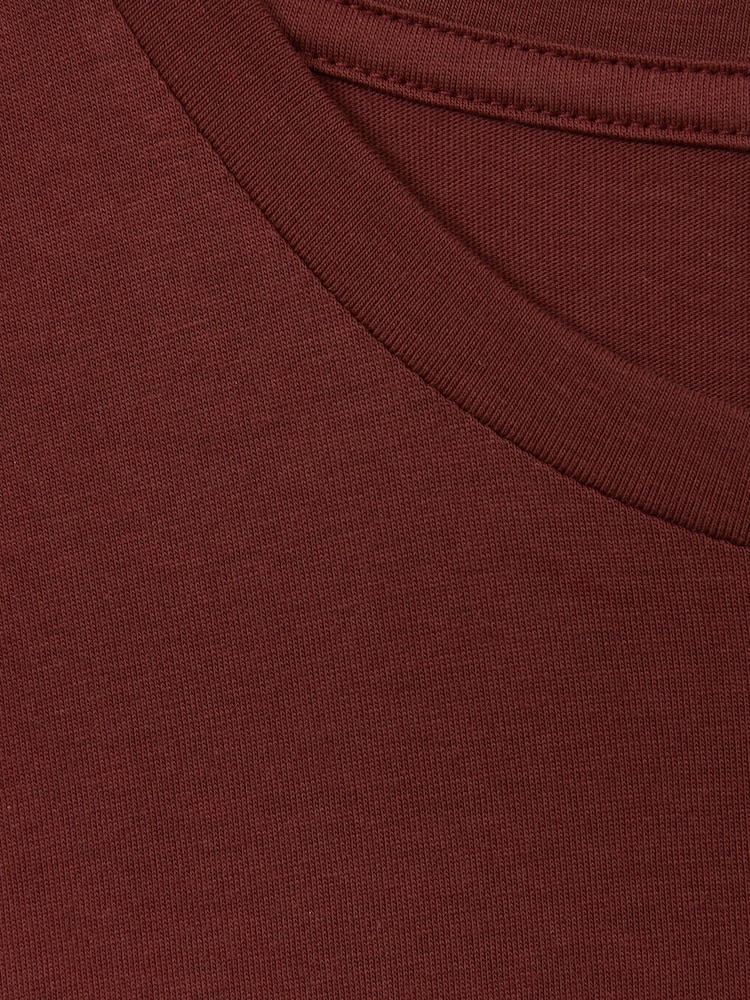 Reiss Red Brick Bless Cotton Crew Neck T-Shirt - Image 5 of 5