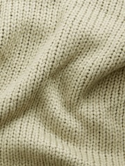 Green Sage Fringe Detail Knitted Jumper with Wool - Image 11 of 11