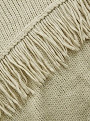 Green Sage Fringe Detail Knitted Jumper with Wool - Image 7 of 11