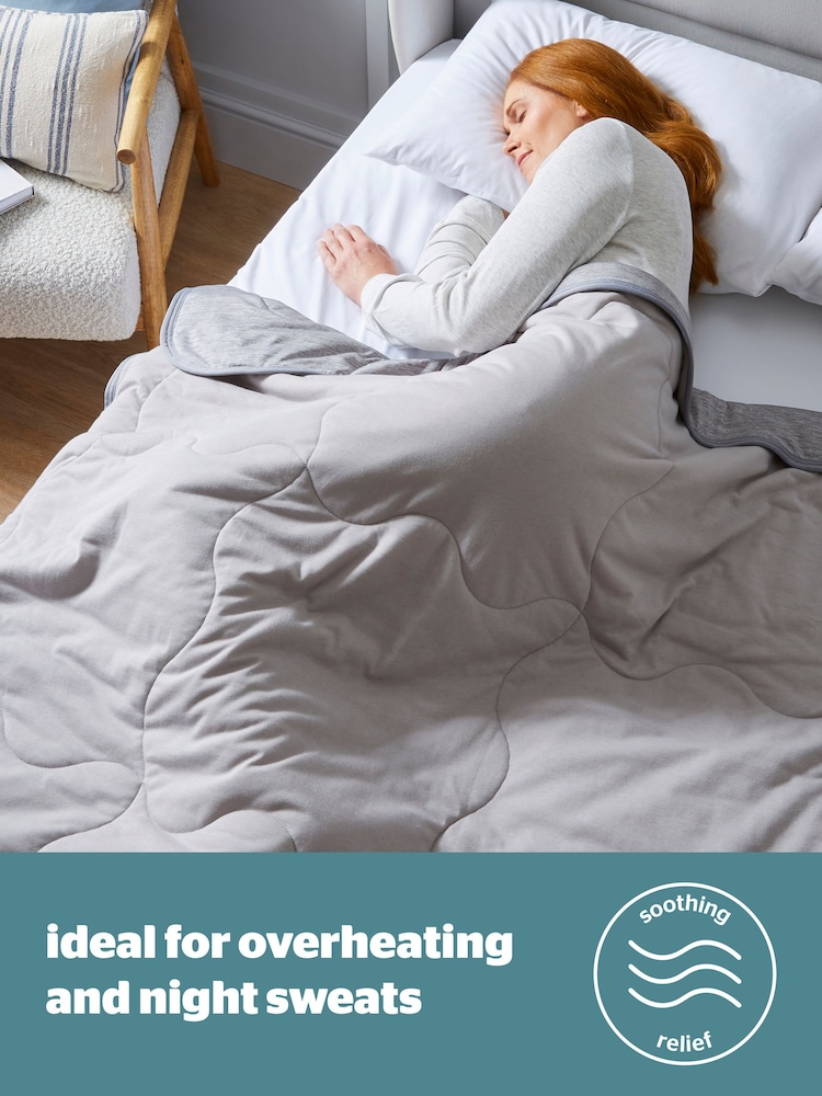 Buy Silentnight Grey Restore Cooling 100% Cotton Throw from the