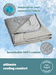 Silentnight Grey Restore Cooling 100% Cotton Throw - Image 4 of 8