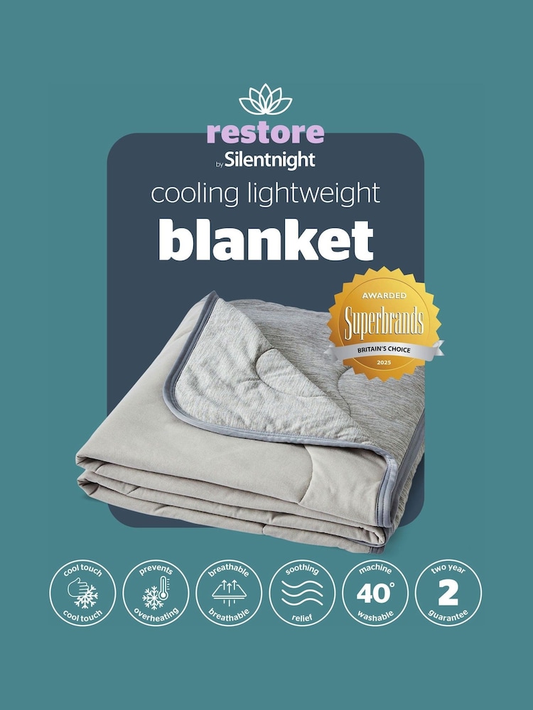 Silentnight Grey Restore Cooling 100% Cotton Throw - Image 9 of 9