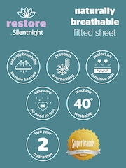Silentnight White Restore Cooling Fitted Fitted Sheet - Image 8 of 8
