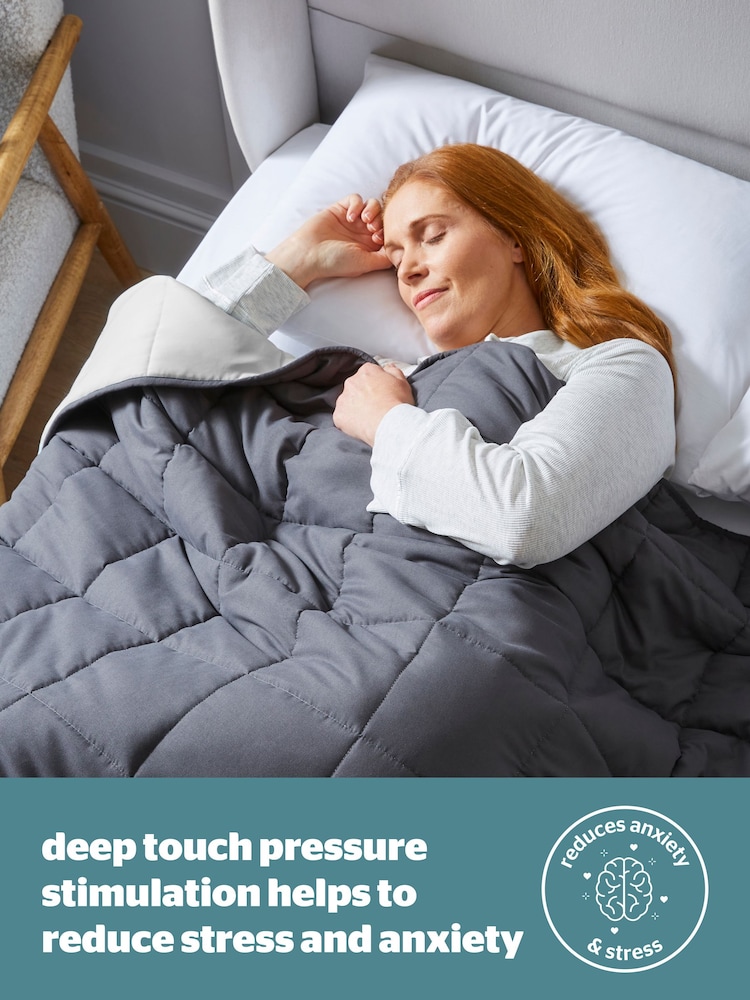 Silentnight Grey Restore Cooling 6.8kg Weighted Blanket - Image 2 of 8