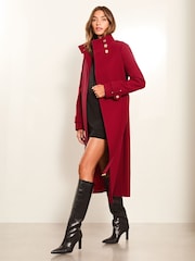 Lipsy Воротник-воронка с поясом длинное пальто - Image 2 of 4