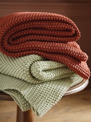 Laura Ashley Green Parker 100% Cotton Throw - Image 2 of 5