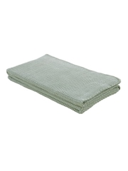 Laura Ashley Green Parker 100% Cotton Throw - Image 3 of 5