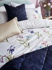 Laura Ashley Purple Hawling Irises Duvet 100% Cotton Cover and Pillowcase Set - Image 3 of 9