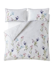 Laura Ashley Purple Hawling Irises Duvet 100% Cotton Cover and Pillowcase Set - Image 4 of 9